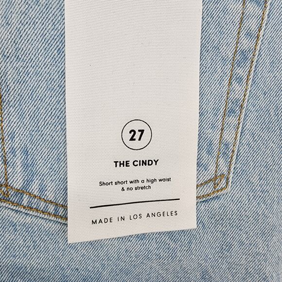 GRLFRND Distressd Cindy Denim Jean Cuttoff Shorts in In the Clouds Size 27 - Picture 5 of 7